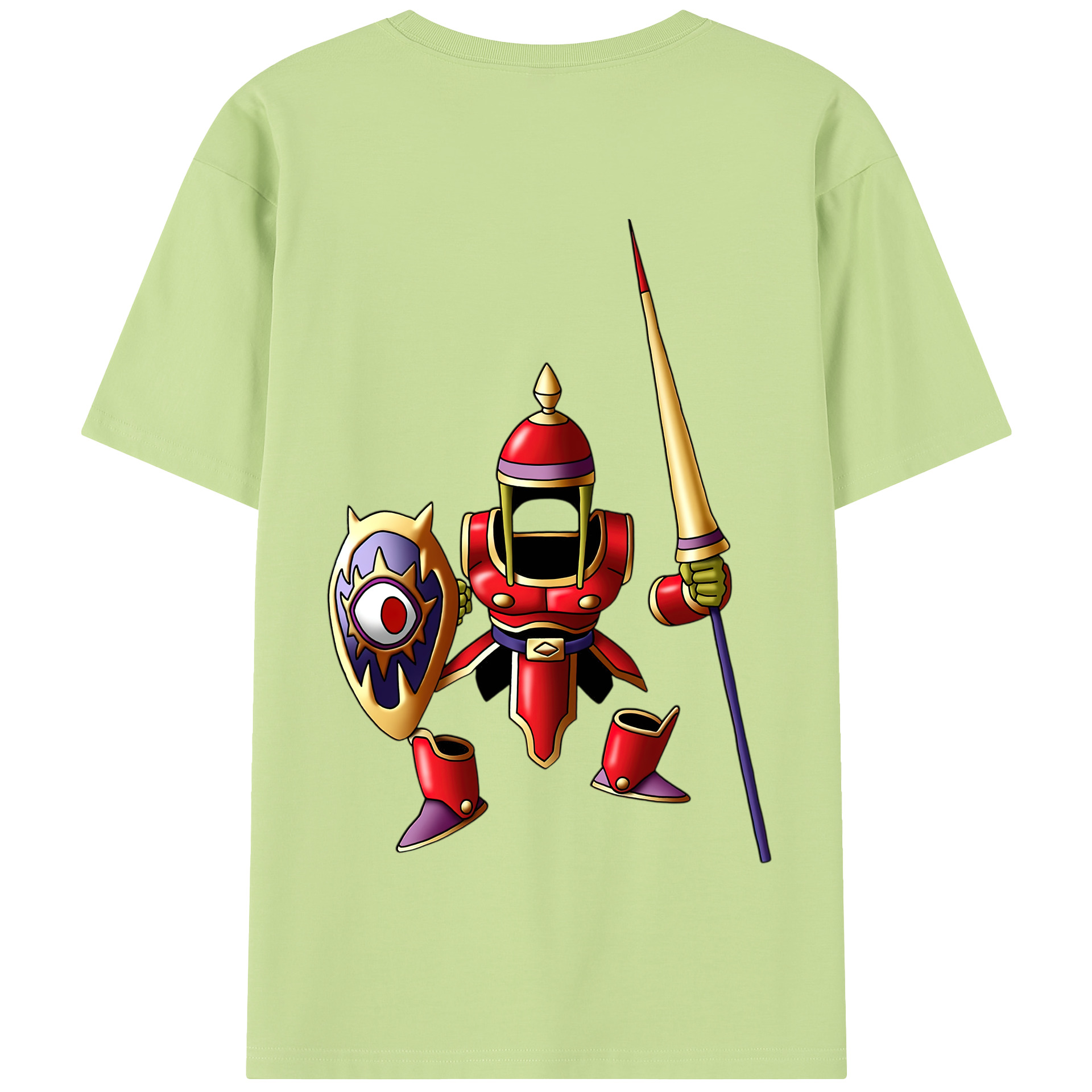 （画像用） ドラゴンクエスト Doragon Kuesuto Dragon Quest 綿100％半袖Tシャツ（背面プリント）